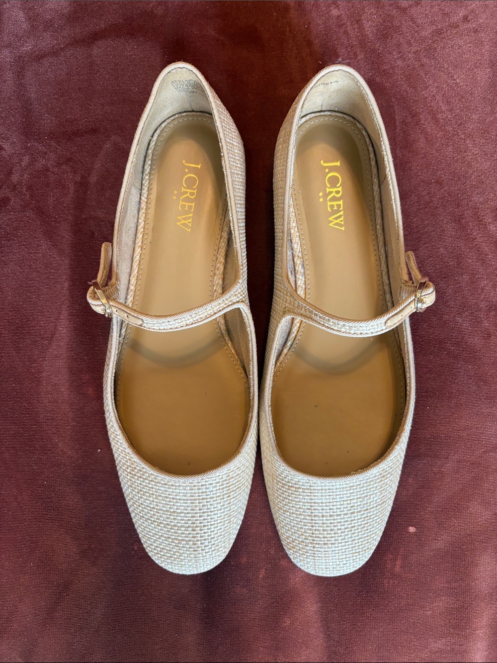 J. Crew Raffia Mary Jane Ballet Flats | Size 7.5